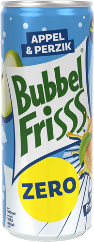 Dubbelfris Bubbelfrisss Appel Perzik Zero (12 x 250 ml)-2