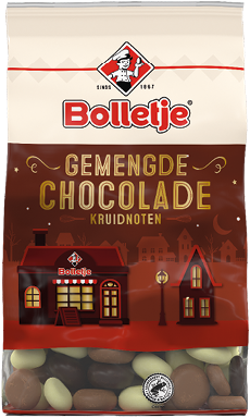 Bolletje Kruidnoten Gemengde Chocolade zak 250gr