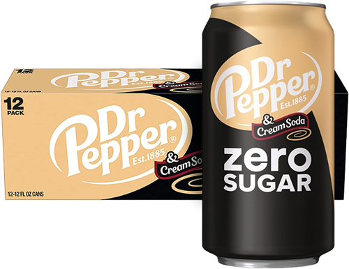 Dr Pepper Zero Sugar Cream Soda USA (12 x 355 ml)