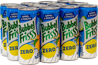 Dubbelfris Bubbelfrisss Appel Perzik Zero (12 x 250 ml)