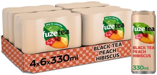 Fuze Tea Black Tea Peach Hibiscus (24 x 330 ml)