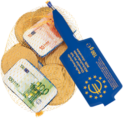 Hamlet Euromunten + Biljetten Melk netje (30 x 100 gr)