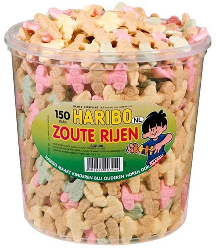 Haribo Zoute Rijen 150 stuks
