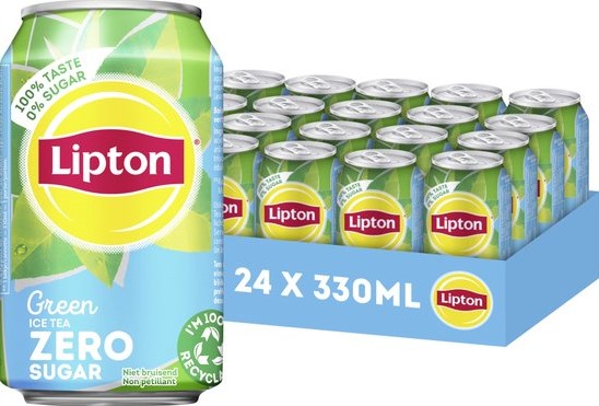 Lipton Ice Tea Green Zero (24 X 330 Ml) | So! Da'S Fris!