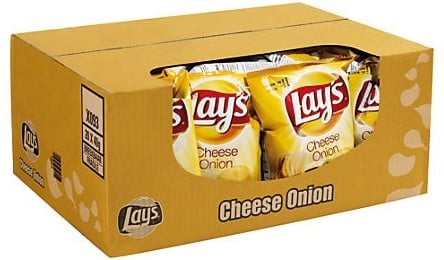 Lay's Chips Cheese Onion zakje (20 x 40 gr)