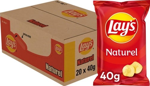 Lay's Chips Naturel zakje (20 x 40 gr)