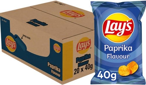 Lay's Chips Paprika zakje (20 x 40 gr)