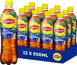 Lipton Ice Tea Sparkling (12 x 500 ml) fles
