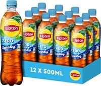 Lipton Ice Tea Sparkling Zero (12 x 500 ml) fles