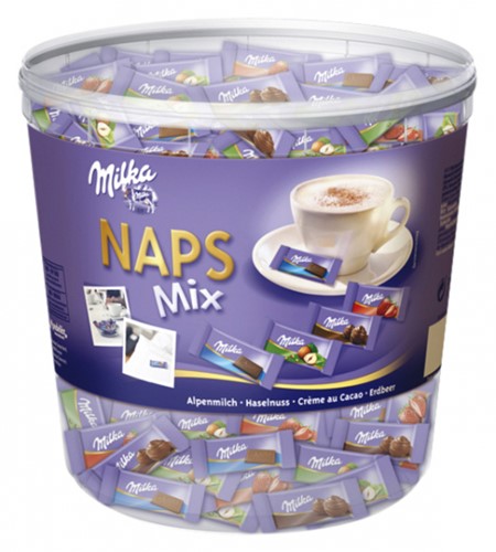 Milka Naps Mixbox (ca 207st - 1kg)