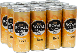 Royal Club Ginger Beer 0% suiker (12 x 250 ml)