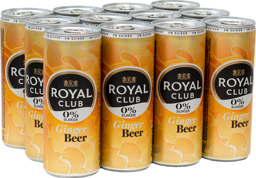 Royal Club Ginger Beer 0% suiker (12 x 250 ml)