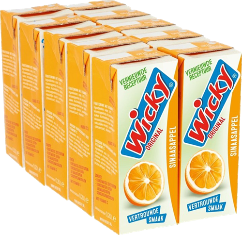 Wicky Original Sinaasappel (10 x 200 ml)